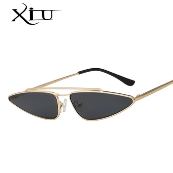 XIU blagovno Znamko Design Cateyes sončna Očala Ženske Modni Očala Kovinski Okvir Vrh Kakovosti Vintage UV400