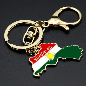 Youe je sijalo Kurdistanu zemljevid zastavo keychain