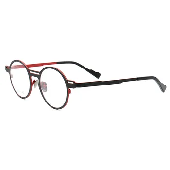 Čistega Titana Očal Okvir Najnovejši Krog Očala Okvirji Moški Ženske Optični Recept Očala Clear Leče, Unisex