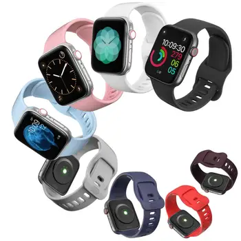 Šport silikonski trak za Apple watch band 44 42 40 mm 38 mm Dihanje watchband correa za apple watch series 3 5 6 4 SE iwatch